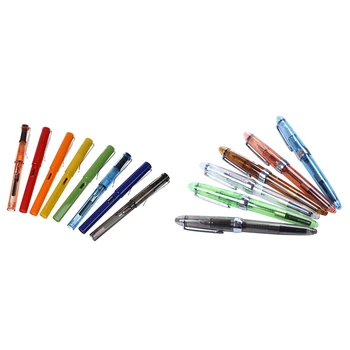 

Jinhao 599 1 Lot/8PCS Fountain Pens Diversity Set with Jinhao 992 Student 6 Color Medium Nib