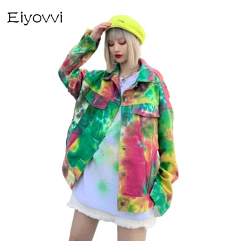 

2020 BF Loose Denim Jackets Fashion Dye Bomber Jean Jacket Short Oversize Coat Harajuku Women Autumn Jacket Plus Size Streetwear