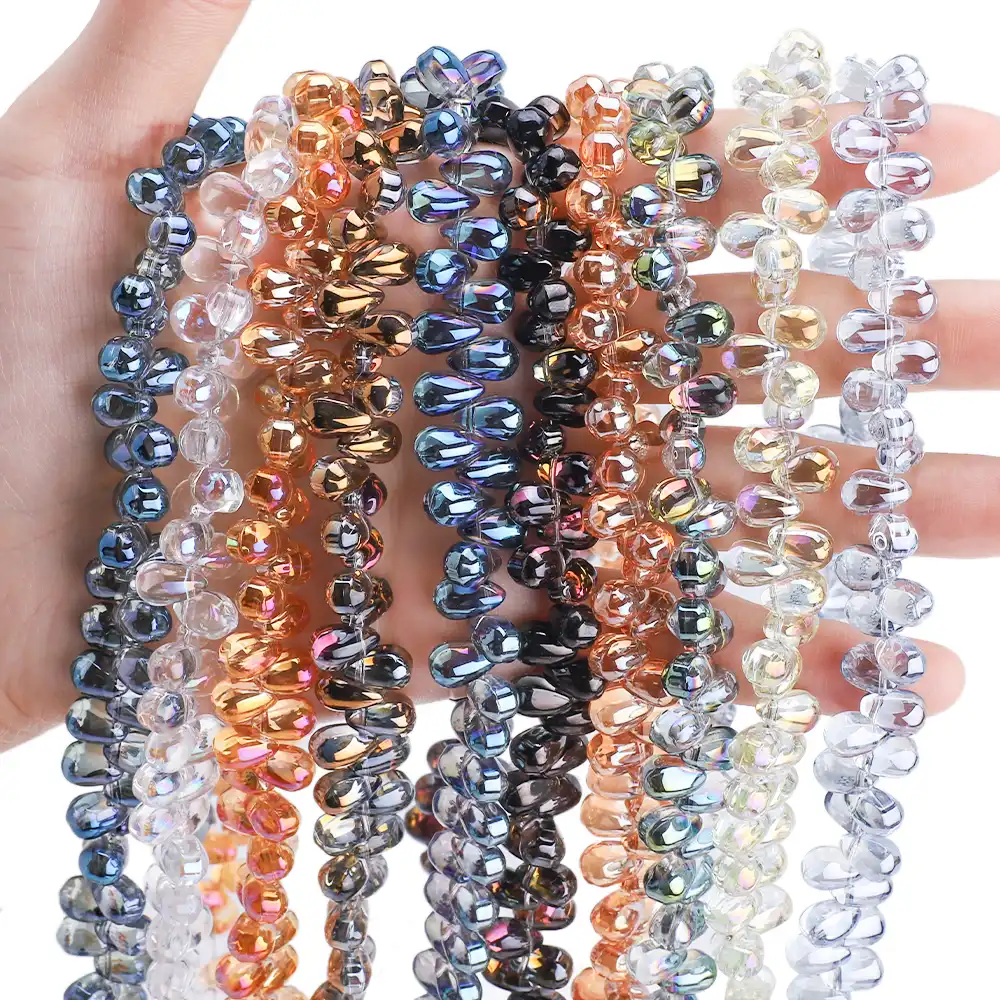 Manik Manik Kaca Menjuntai Untuk Pembuatan Perhiasan Massal 6x9mm Lampu Kristal Air Mata Liontin Gelang Kalung Diy Kerajinan Pesona Aksesori Beads Aliexpress