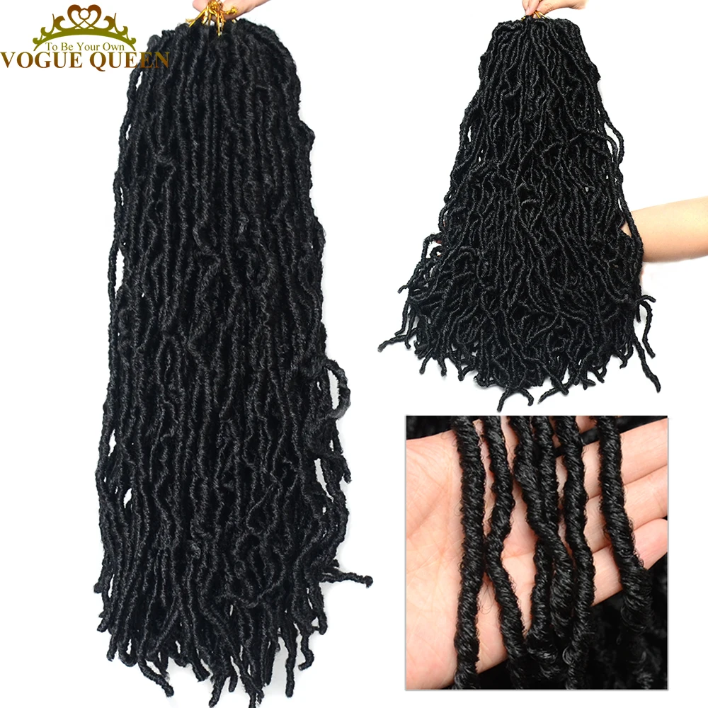 Vogue Queen Nu Locs синтетические волосы натуральные кудрявые дреды удлинение волос богини 18 дюймов| |