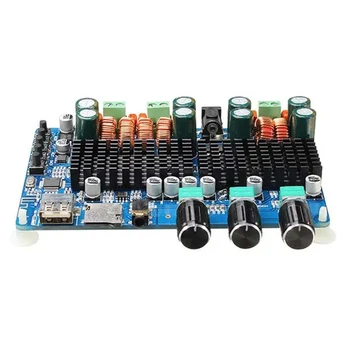 

Wireless bluetooth Digital 2.1 Channel Amplifier Board 50W+50W Stereo Output 100W Bass Output USB TF Card Decoding Play