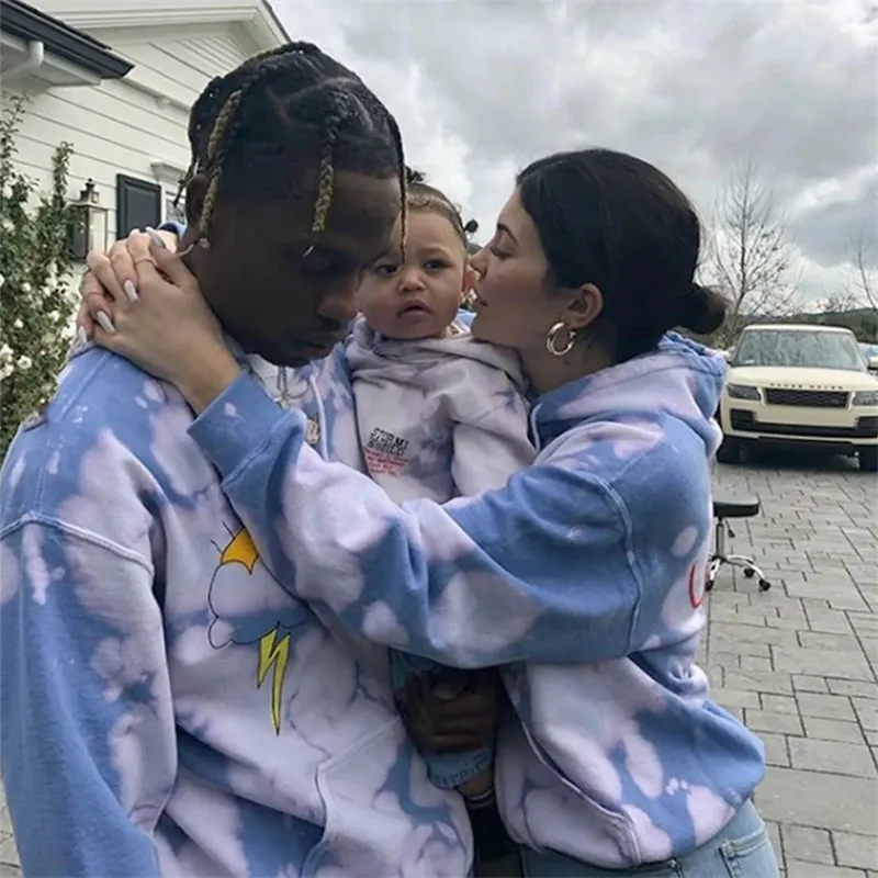  ASTROWORLD Hoodie Tie Dyeing Travis Scott Tour Astronaut Logo ASTROWORLD Hoodies 2019 Men Women Pul