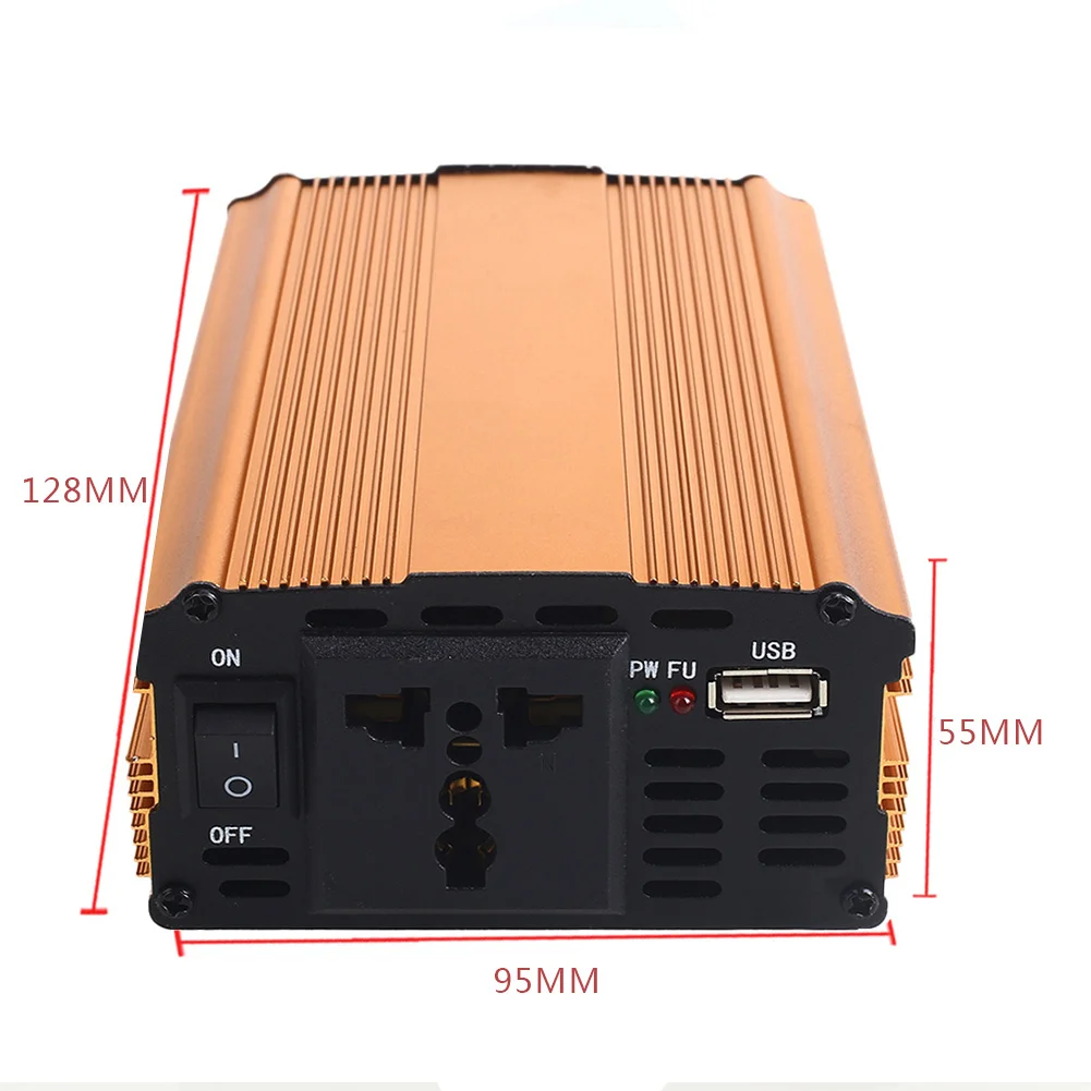 DC12V To AC220V Converter Car Inverter Adapter Premium Power Inverter for Aluminum