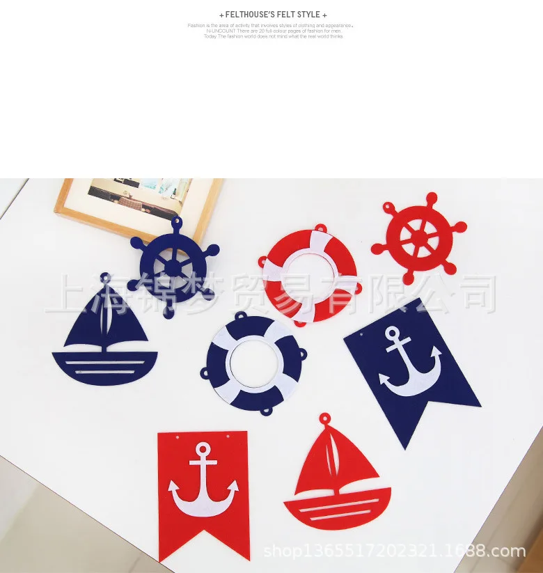 AliExpress трансграничной морского тема вечерние искусство латте гирлянда из флажков флаг для дня рождения для маленьких мальчиков атмосферу декоративные светильники
