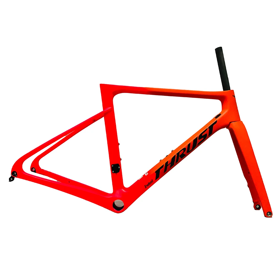 red THRUST Super new Frame Red-blue gradient Full Carbon Frame Carbon Road Disc brake Bike Frame include 2 years warranty - Цвет: red