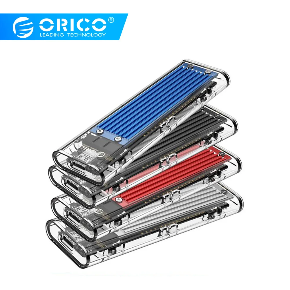 ORICO M.2 SSD Case M.2 USB M Key NVMe SSD Enclosure Transparent Hard Drive Disk for M2 NVMe SSD Enclosure Type C 3.1M2 SSD Case