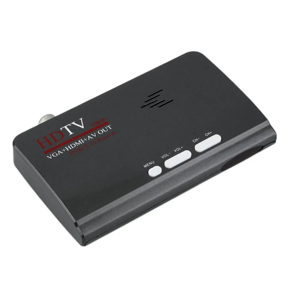 1080P DVB-T/T2 ТВ приставка VGA AV CVBS тюнер приемник Цифровой наземный HDMI с пультом дистанционного управления HDMI HD 1080P VGA DVB-T2 ТВ приставка