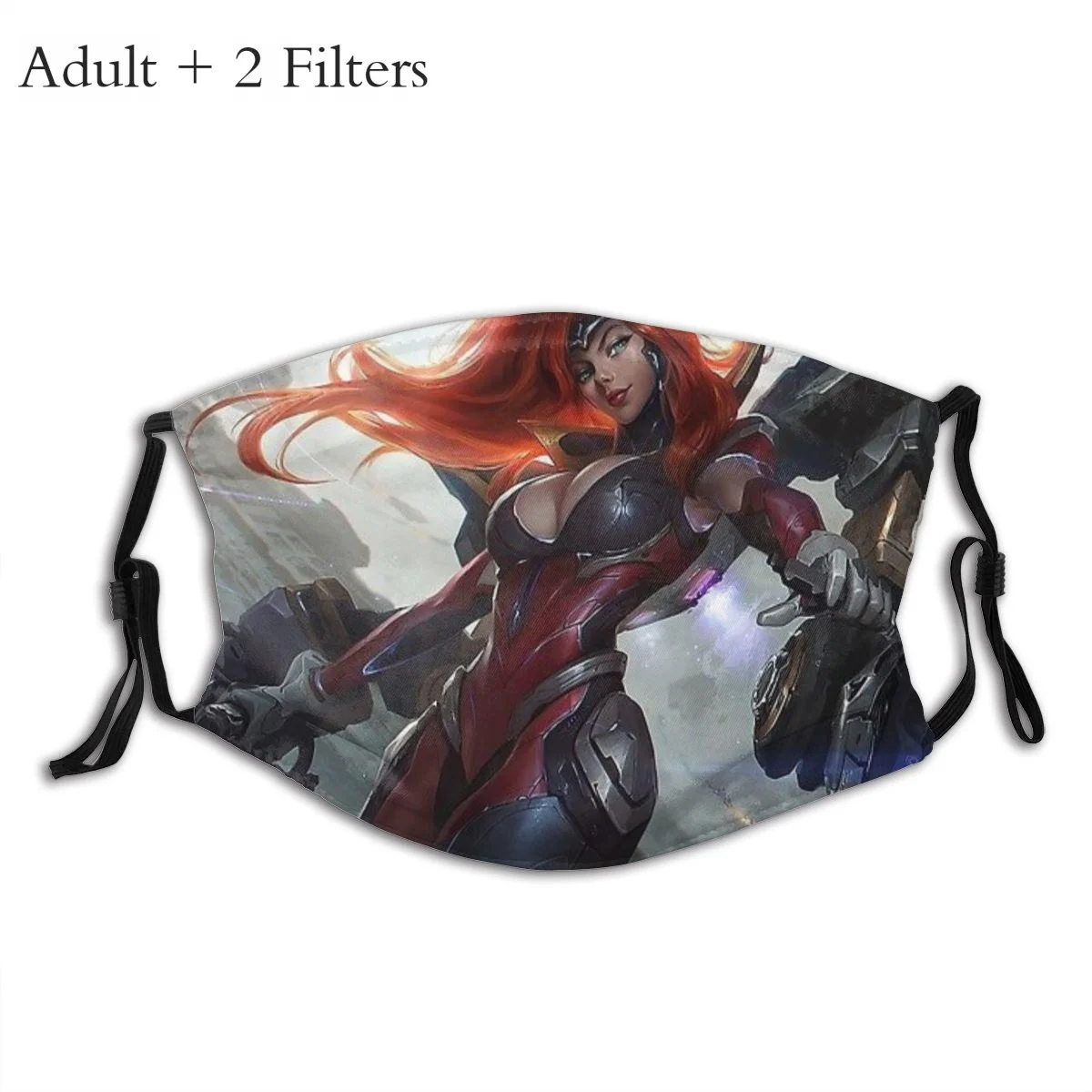 Gun Goddess Miss Fortune Washable Mouth Mask League of Legends LOL MOBA Games Reusable Face Masks With Filters Anti Haze | Аксессуары
