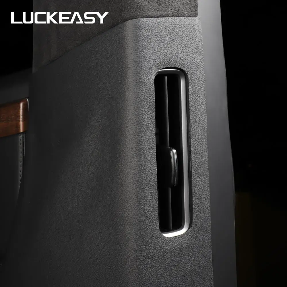 LUCKEASY для Tesla модель X- hide b-столб Внутренняя дверь анти Kick Pad защита боковой край пленка протектор наклейки