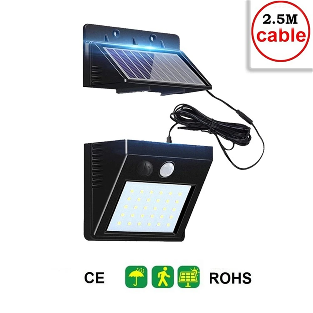 

30 LEDs Solar Light PIR Motion Sensor Outdoor Solar Lamp Waterproof Wall Street Garden light Emergency Security Night Lighting i