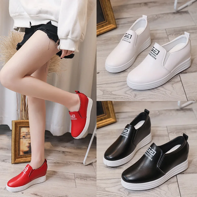 

Elevator Casual Shoes 2019 Autumn New Style Shoe Loafers Shoes White Shoes Slip-on WOMEN'S Shoes High Heel Shoes