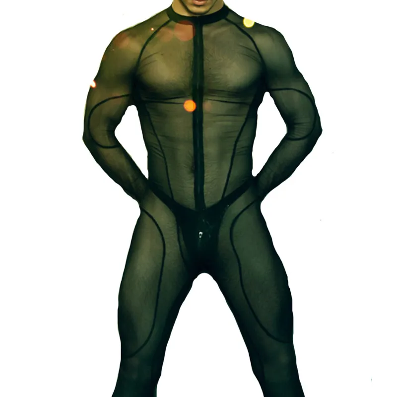 Сетчатое боди мужское сексуальное прозрачное боди кружевное фетиш комбинезон геев прозрачная сетчатая одежда для клуба черная сексуальная одежда в сеточку
