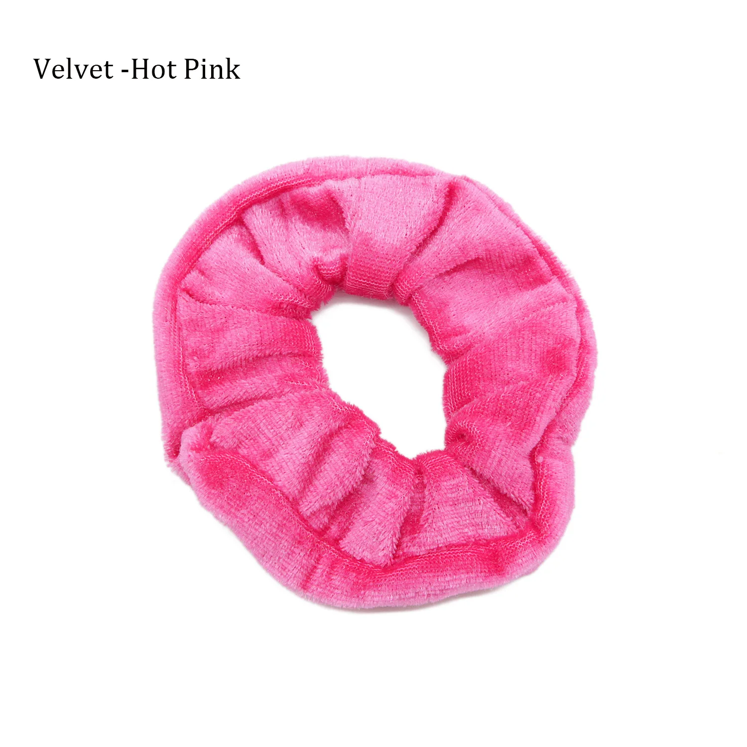 Velvet -Hot Pink Резинка для волос, резинка для волос, резинка для волос, держатель для хвоста, жемчужные бусы, женские резинки для волос, аксессуары для женщин - Цвет: Velvet -Hot Pink