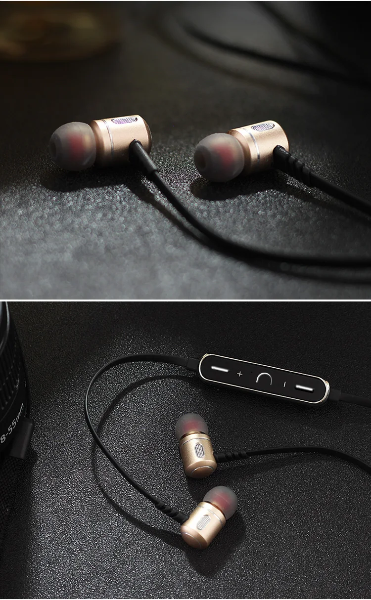 Comerow Новые поступления Bluetooth наушники спортивные беспроводные наушники бинауральные 5,0 наушники для бега металлические магнитные наушники