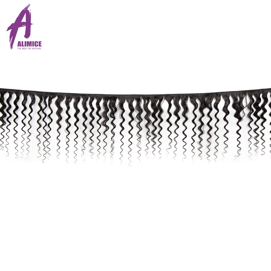 Alimice глубокие волнистые пряди 3 шт./лот, перуанские вплетаемые пряди, человеческие волосы для наращивания 8-28 дюймов, натуральный цвет, Remy