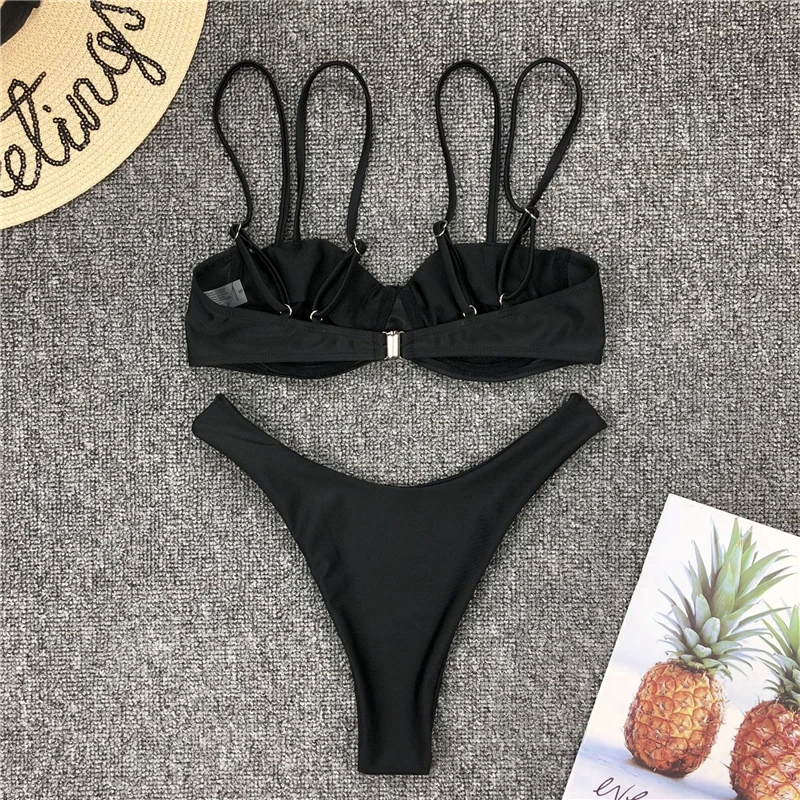 Sexy Bikinis Women High Waist Split Swimsuit Black Female Beach Wear Triangle Swimwear Women Biquini 2020 Sexy Swimming Suit Sexy Bikinis Women High Waist Split Swimsuit Black Female Beach Wear Triangle Swimwear Women Biquini 2020 Sexy Swimming Suit