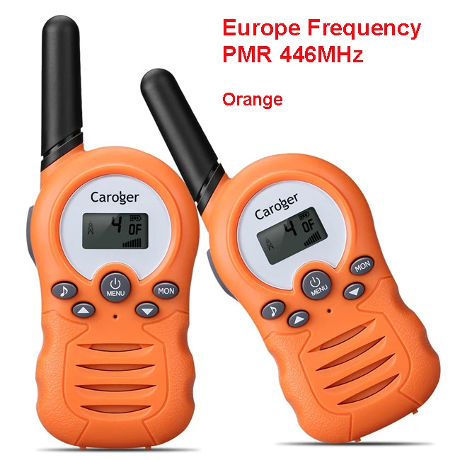 Caroger 22/8 канал 2 шт. иди и болтай Walkie Talkie S FRS/GMRS 462/467/446 МГц двухстороннее радио 2 км Диапазон ручной домофон с камуфляжным принтом - Цвет: EU Orange