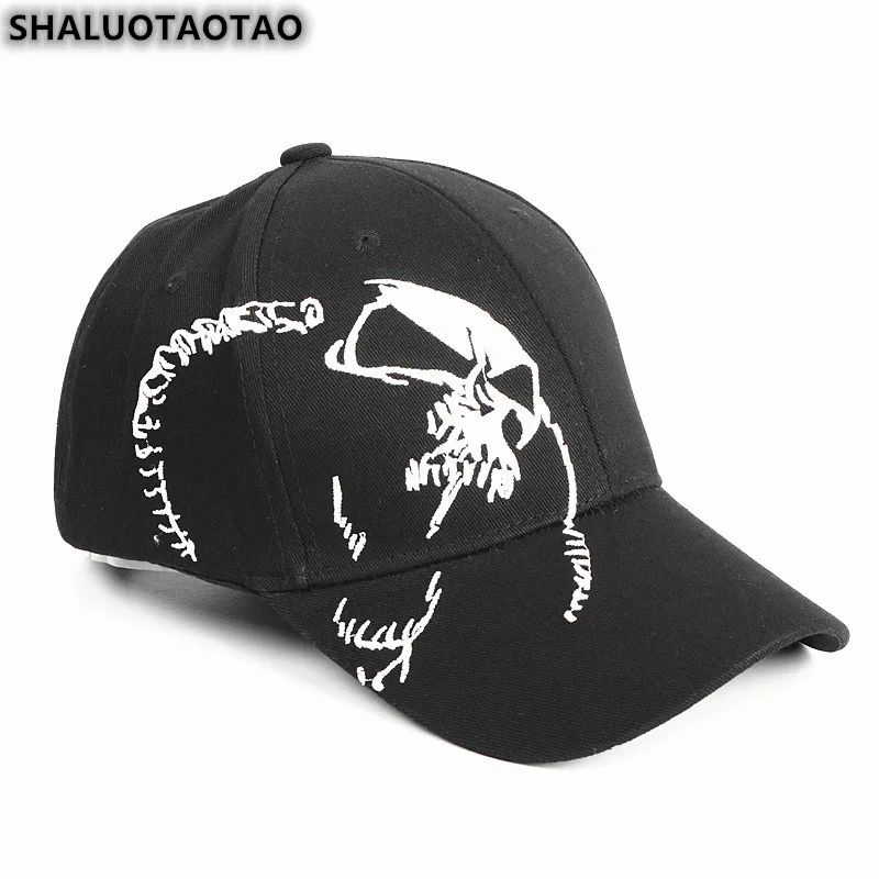 Бейсболка SHALUOTAOTAO для мужчин и женщин модная Кепка с вышивкой черепа язычком