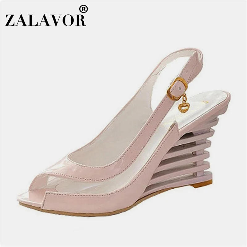 ZALAVOR/женские босоножки на высоком каблуке модная женская обувь из лакированной