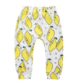 lemon Детские штаны, штаны для маленьких мальчиков, свободные штаны-шаровары для девочек, весенне-осенние повседневные леггинсы с рисунком животных - Цвет: lemon