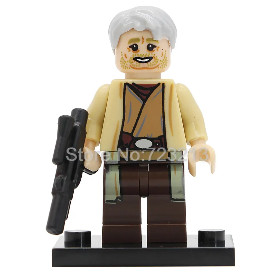 Звездные войны Одиночная фигурка Баррисс офи Рен Оуэн Ларс тасу пиявка Leia C3PO Turk Falso Naare Mandalorian строительные блоки игрушки - Цвет: Owen Lars