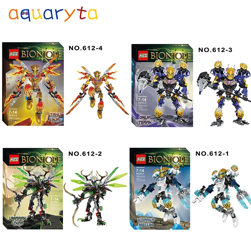 

Aquaryta Series 612 BIONICLE Tahu Ikir Umarak Uxar Kopaka Melum Onua Terak Figure Building Block Toy Sets Compatible All Brands