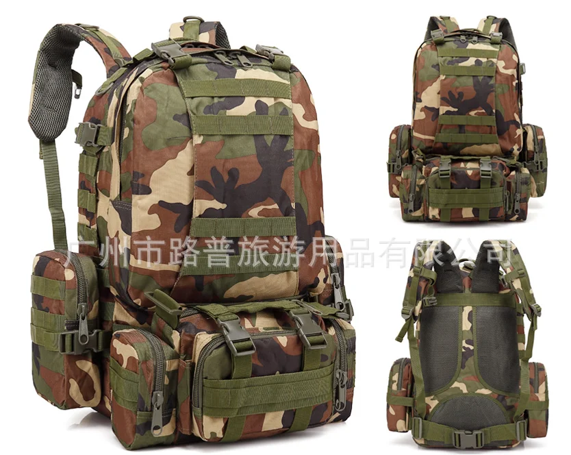 outdoor mountaineering attack large 3P package travel double shoulder backpack Army camouflage bag Tactical bag