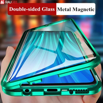 

Magnetic Case for Redmi Note 8 Pro Case Double-Sided Tempered Glass 360 Protect Back Cover for Xiaomi Redmi Note 8 Pro Case