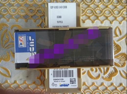 ISCAR 10 шт. карбидные вставки GIP4.00E-0.40-IC808