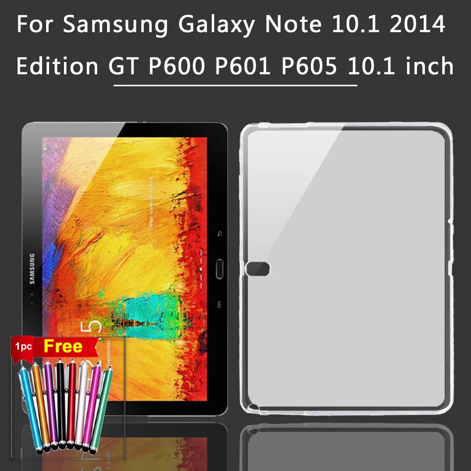 

Soft Silicone Back Shell For Samsung Galaxy Note 10.1 2014 Edition P600 P601 P605 10.1 Inch Ultra Thin Tablet Case Cover