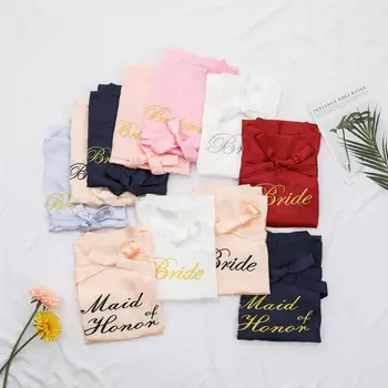 

New Chinese Women Rayon Wedding Robes Embroidery Bride Bridesmaid Kimono Bathrobe Dress Sexy Mini Sleep Nightshirt Sleepwear