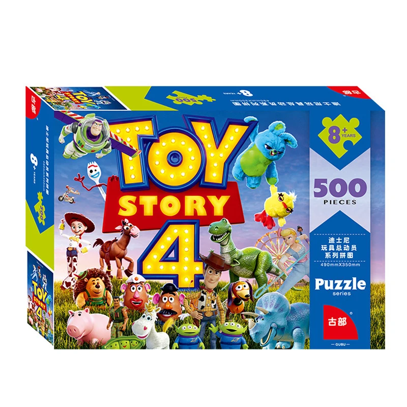 

Disney Toy Story 4 jigsaw Puzzle 500 Pieces of Paper Adult Intelligence Box Marvel Avengers Frozen Puzzles Toys for Children