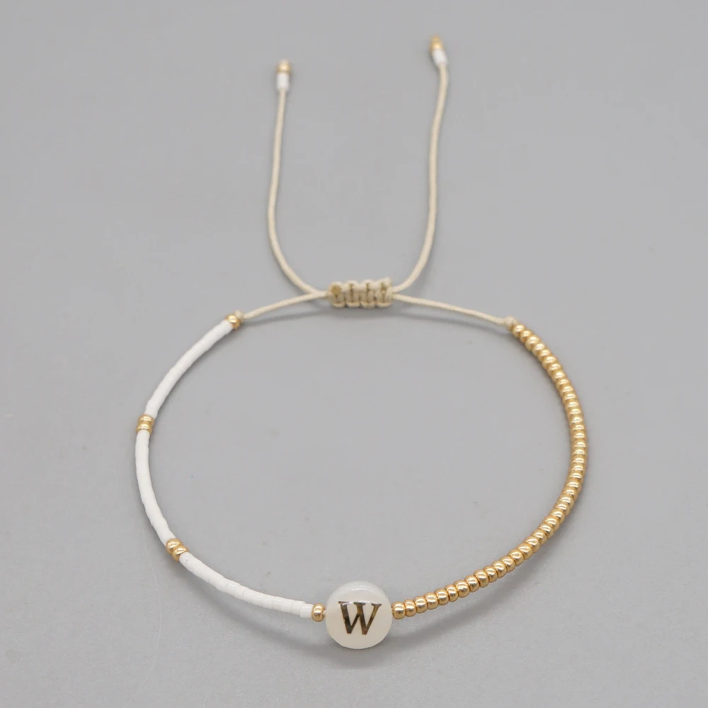 Bracelet Shell A-Z Initial Letter Charm Bracelets Jewelry for Women