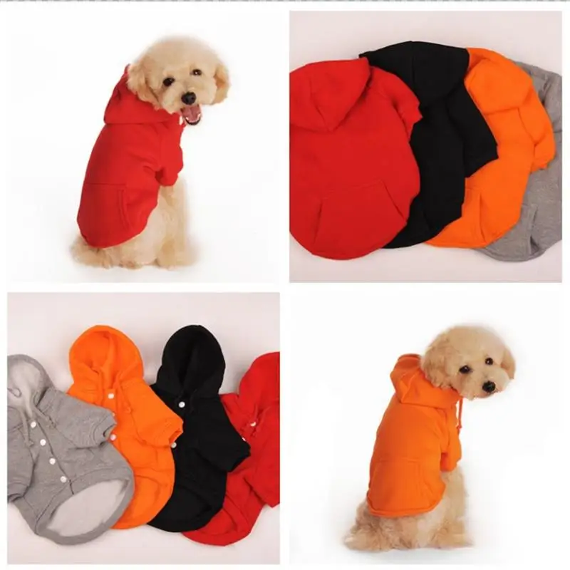 

Pet clothes autumn and winter with a pocket solid color simple dog clothes cat clothes small and medium-sized dog sweater