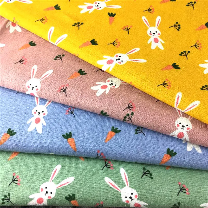 50*145cm Cotton Flannel Brushed Fabric Rabbit Print for Scarf Jacket Shirt Dress Pajamas DIY Craft handmade | Дом и сад