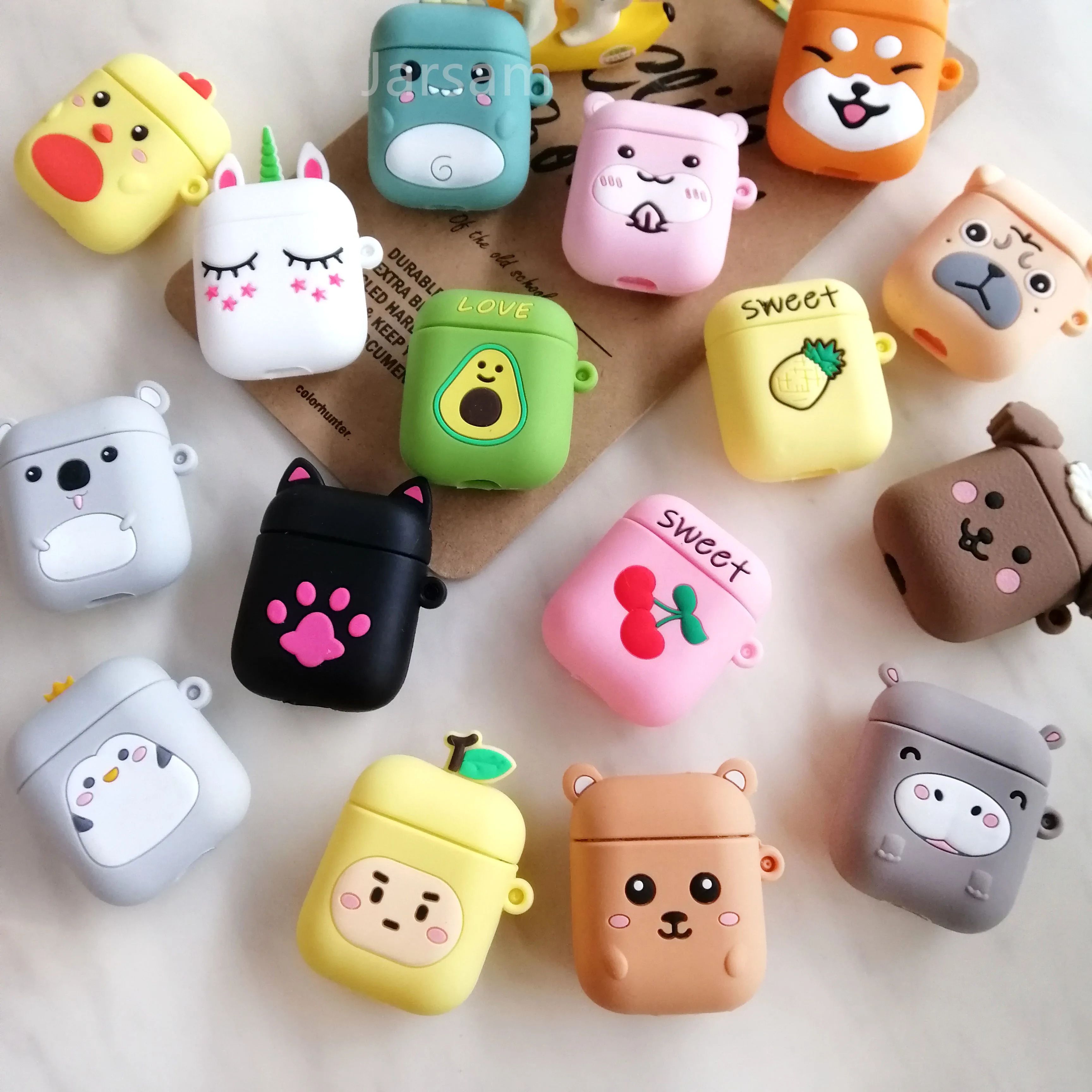 Cute Cartoon Silicone Cases For Airpods 1 2 Protective Wireless Earphone Charging Cover For Airpods case