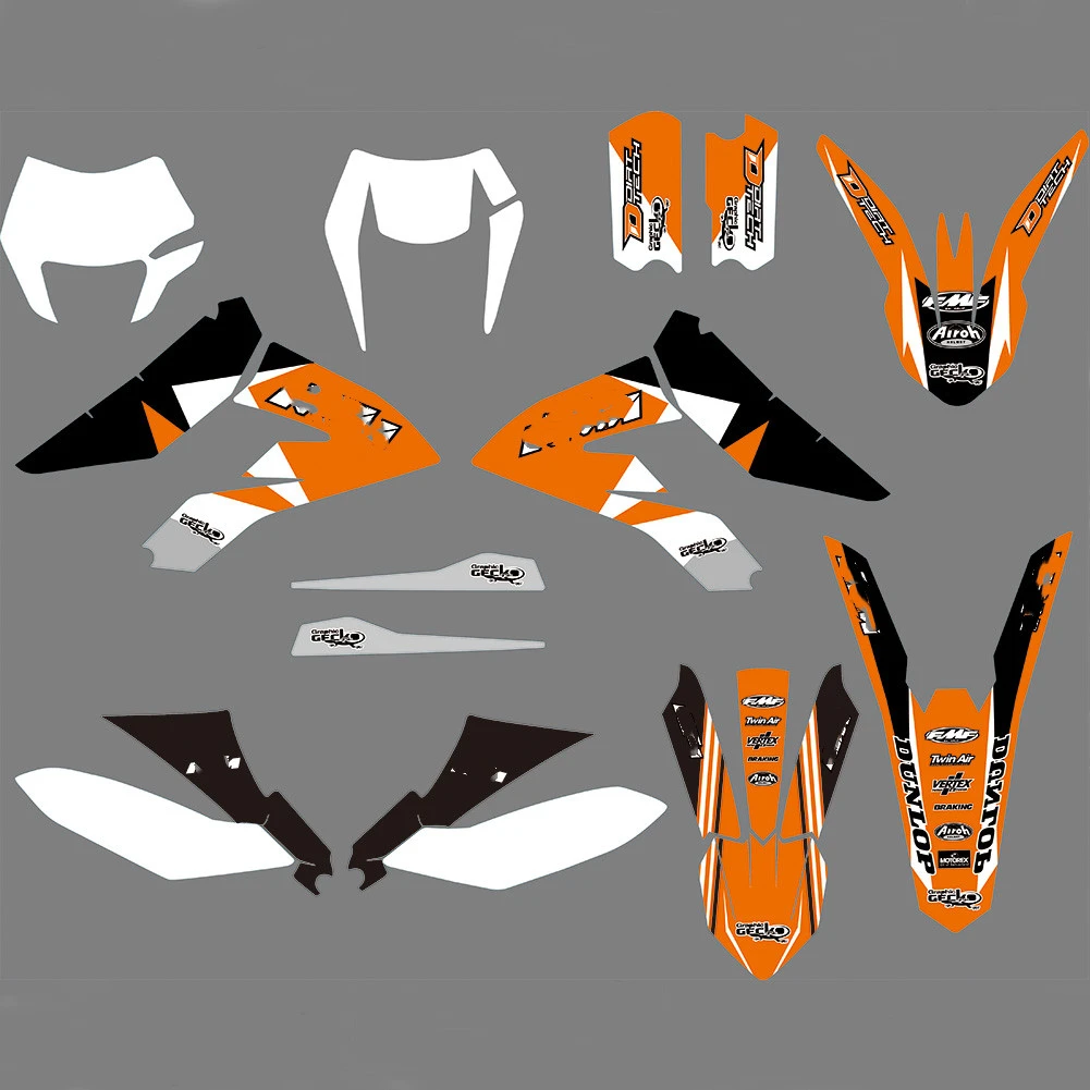 Sepeda Motor Grafis 3M Stiker Decals untuk KTM Freeride 250F ...