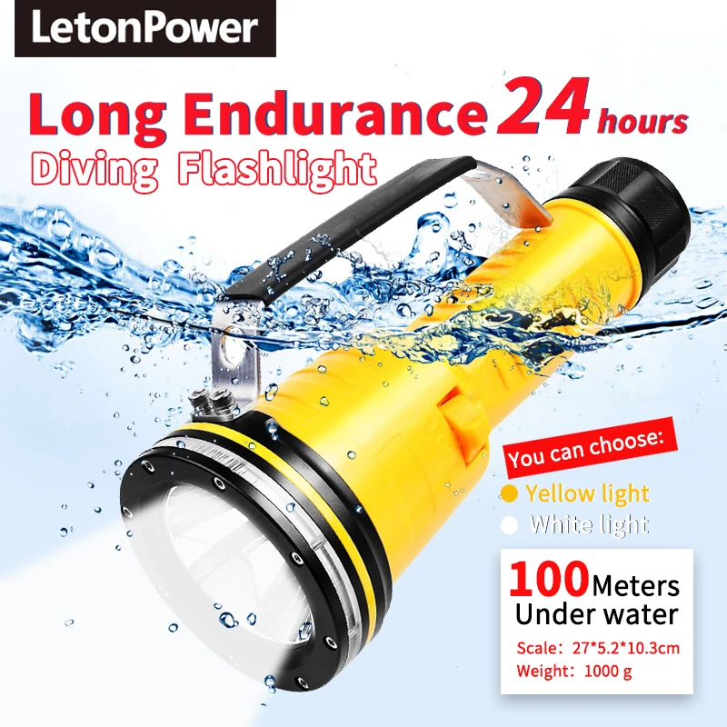 Torcia Subacquea Antiriflesso Torcia Subacquea Impermeabile Potente 6*18650 Lampada Subacquea Tecnica Di Volo A Lungo Raggio