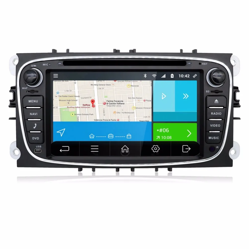 2 Din 7 &quotAndroid 10 0 для FORD FOCUS MONDEO S MAX CONNECT 2008 2011 автомобильное радио 4 ядра аудио