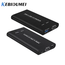 Kebidu USB3.0 HDMI видеозахвата 4K60Hz HDMI к USB карта видеозахвата Dongle игра потоковая прямая трансляция с MICINPUT