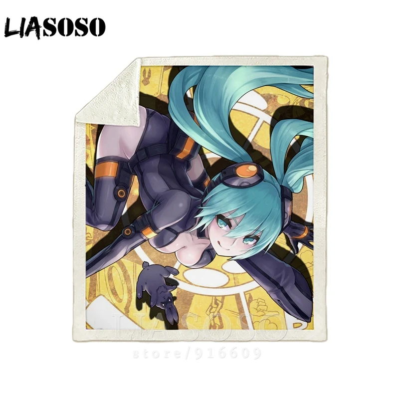 Диван-кровать с рисунком офисное Вокалоид Hatsune Miku сексуальные Harajuku набивное одеяло-покрывало детское дорожное одеяло квилт для софы A23 - Цвет: 26