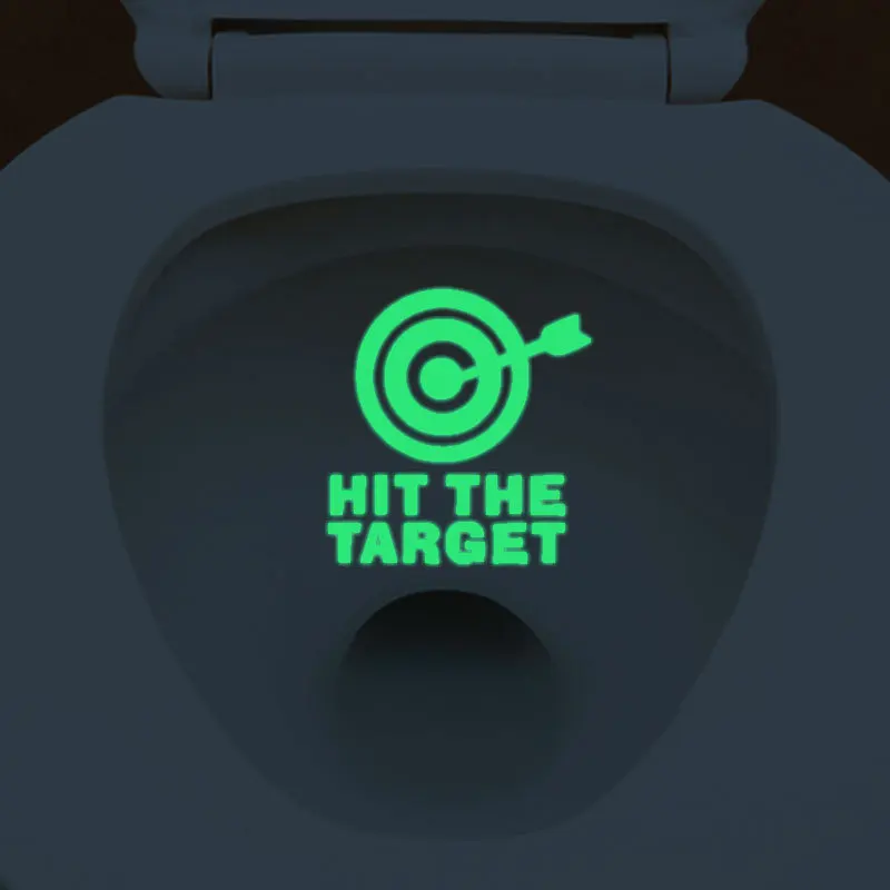 

Luminous WC Wall Toilet Sticker Waterproof Door Sign Glow in the Dark Fluorescent poster Stickers Bathroom Toilet Stickers