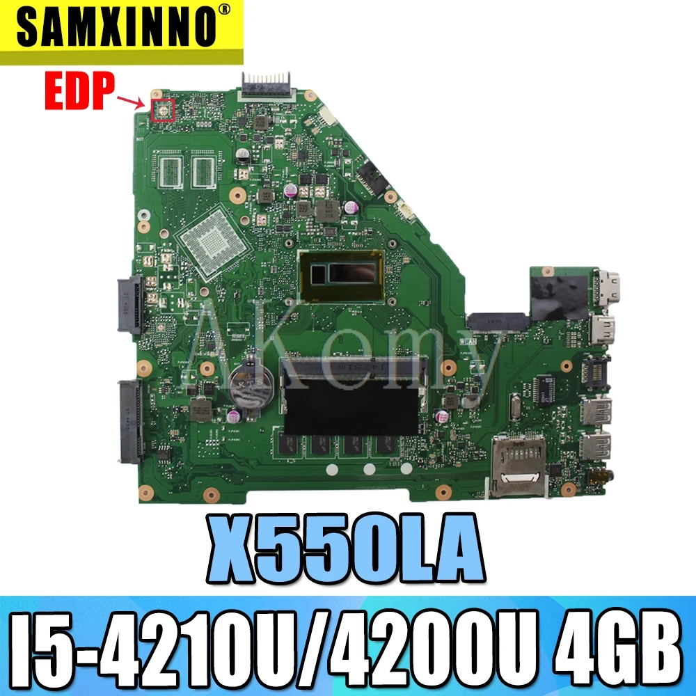 X550LA Moederbord I5-4210U/4200U 4 Gb Ram Edp Voor Asus A550L X550LD R510L X550LC X550L X550 Laptop Moederbord X550LA moederbord X550LA Moederbord I5-4210U/4200U 4 Gb Ram Edp Voor Asus A550L X550LD R510L X550LC X550L X550 Laptop Moederbord X550LA moederbord