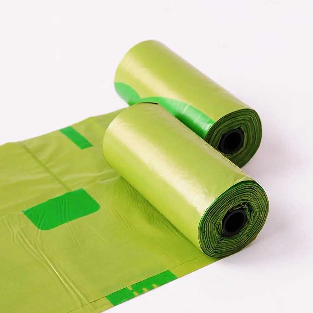 8 рулонов HDPE корм для питомцев, собаки сумки экологически чистая биоразлагаемая кошка путешествия мешок для мусора