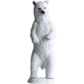 

Nordic Style Bear Arts Sculpture Animal Polar Bear Figurines Resin Crafts Home Cabinet Decorations Living Room R3057