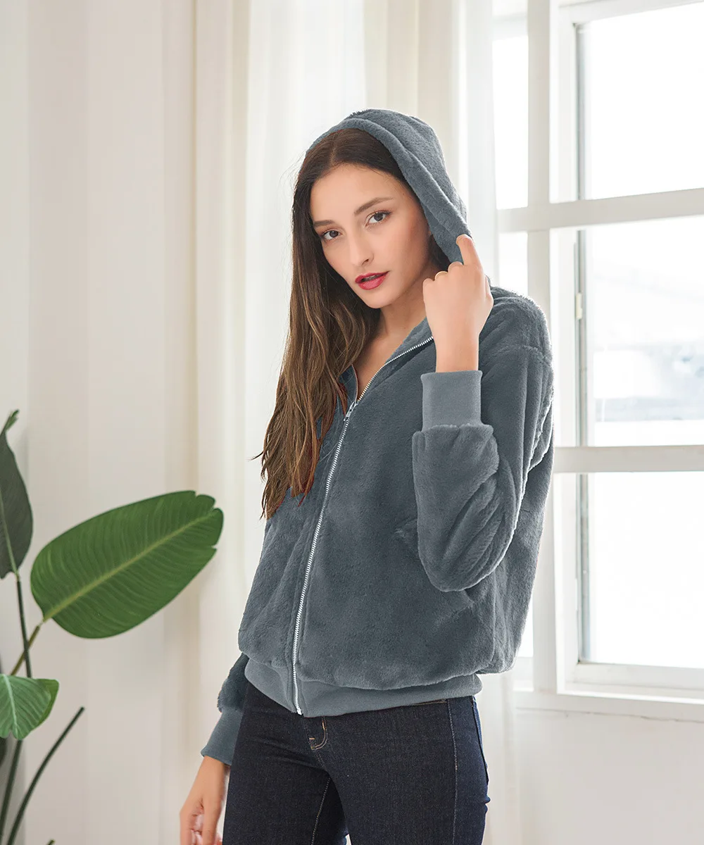Bella Philosophy зимние искусственный меховые куртки с капюшоном женские свободные пиджаки повседневные уличные женские теплые пальто Верхняя одежда Большие размеры