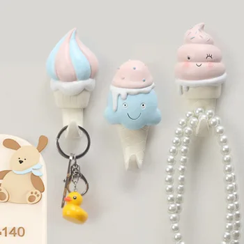 

Creative New Cartoon Cute Coat Hook Hook Home Living Room Bedroom Wall Decoration Storage Resin Hook Art Jewelry Bag Cute Hook