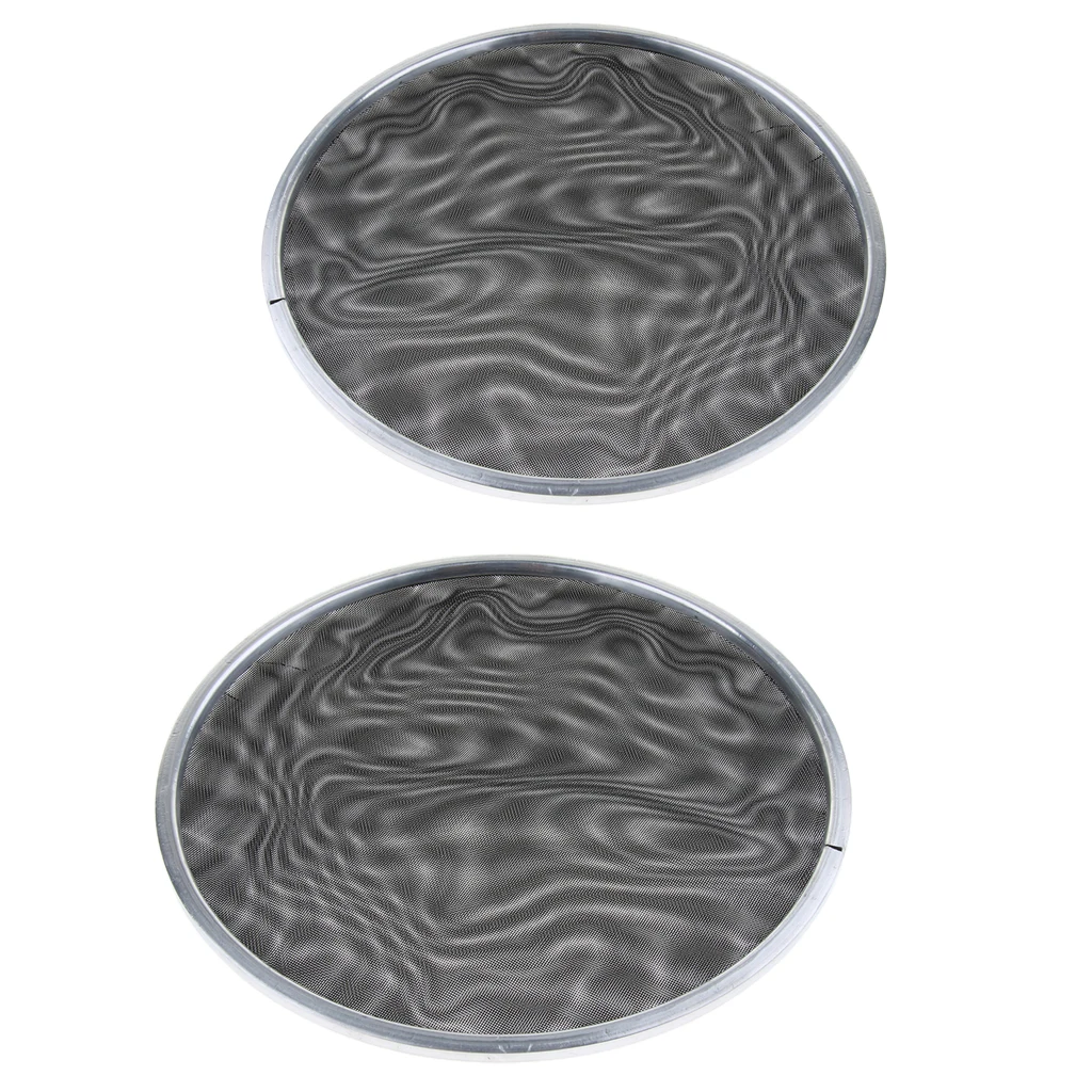 2 X Two-Ply Mesh Drum Head Set Silent Drumheads Black Bass Drum , 8in 12in