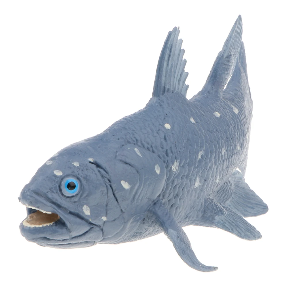  Plastic 5 Inch Coelacanth Fish Model Figurine Kids Teaching Toy Collectible Ocean Animal Latimeria  - 4000298147552