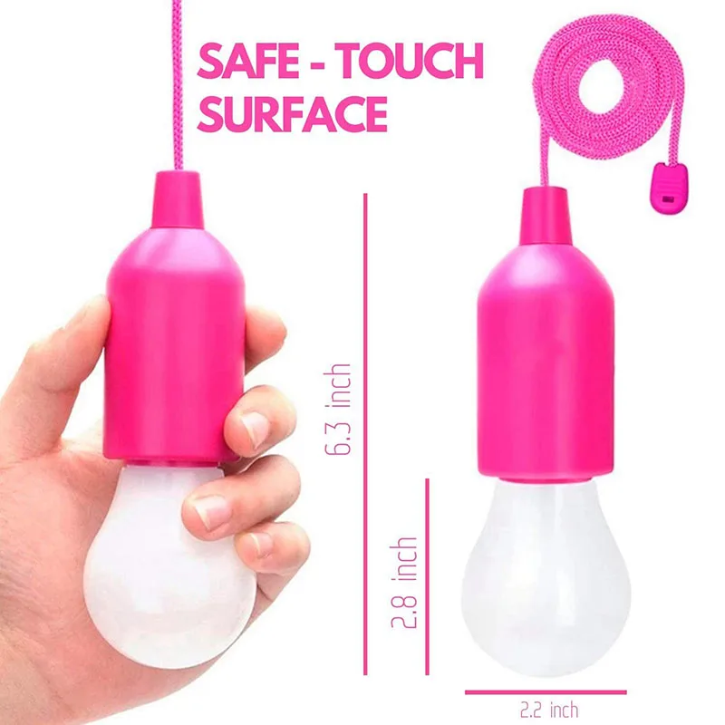 

Portable Colorful LED Chandelier Drawstring Light Tent Camping Bulb Retro Lighting Outdoor Home Night Light